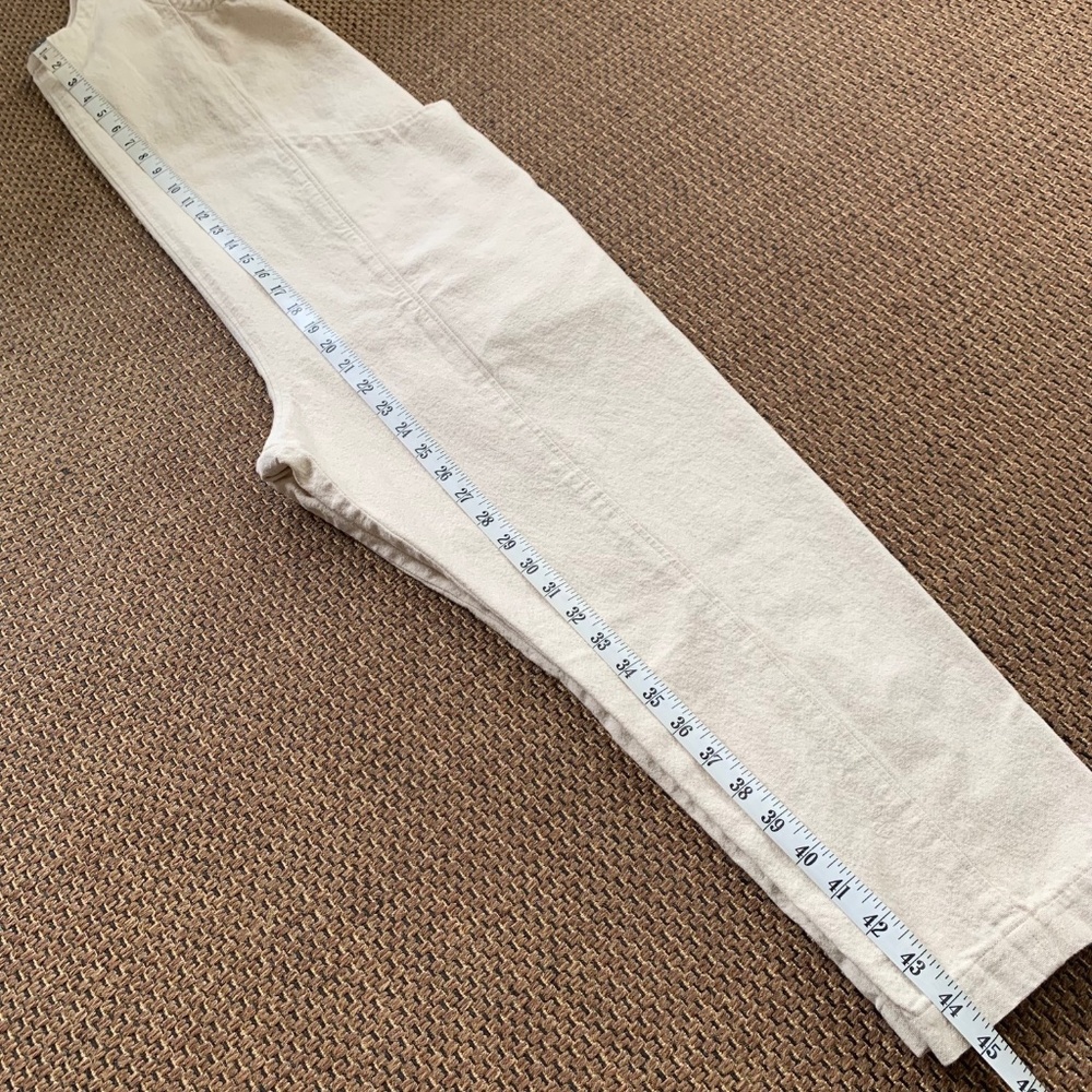 (Homesewn) Elizabeth Suzann Clyde Jumpsuitt, Off-White Sleeveless Cotton - Picture 5 of 6